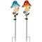 Northlight Solar Powered Mushroom Outdoor Garden Stakes - 36" - Set of 2